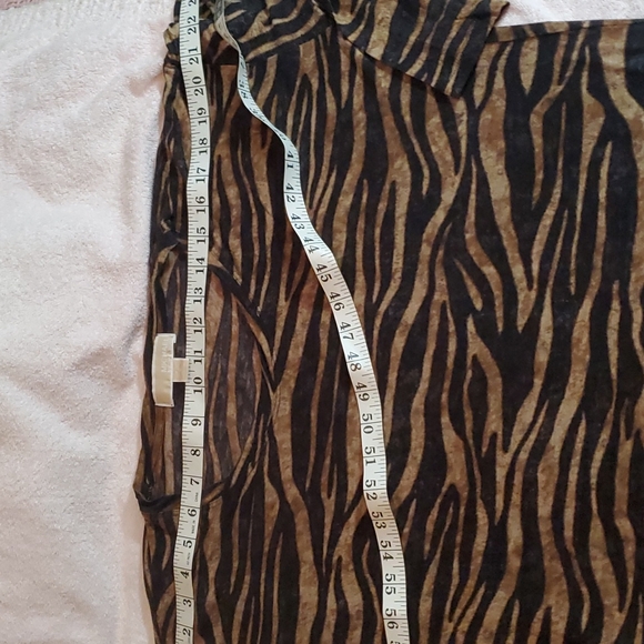 MICHAEL KORS Women's Brown/Black Zebra Print Long Sleeve Tunic Top-EUC-Sz S - Picture 11 of 13